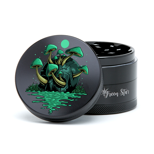 Green Star | 2.5" (63mm) Grinder - Mushroom Skull Design_1