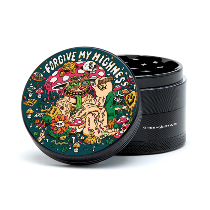 Green Star | 2.5" (63mm) Grinder - Forgive My Highness Design_1