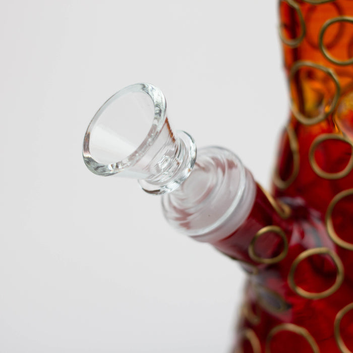 10" 3D Texture color dots beaker glass bong [HD20]_9