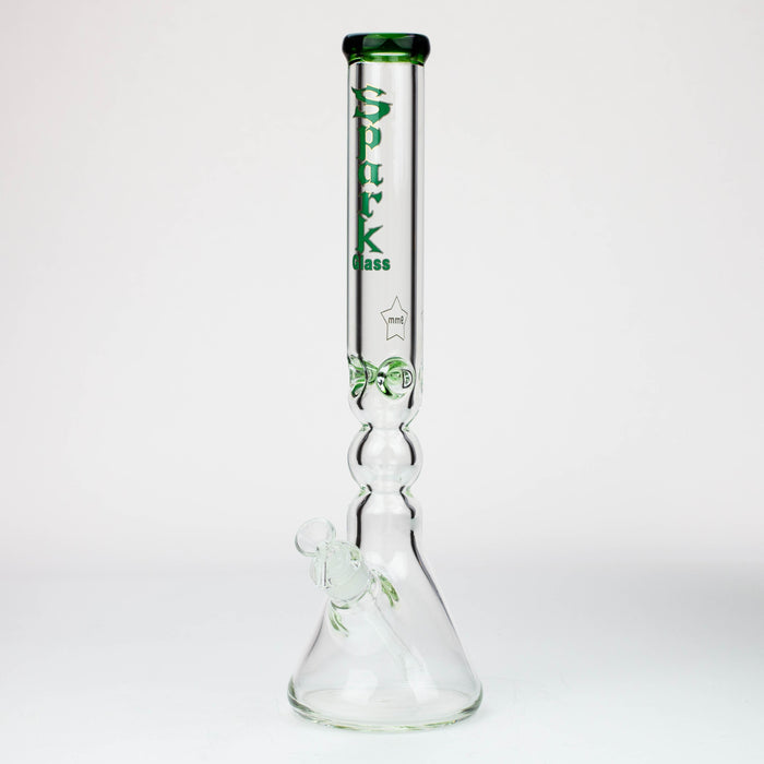 17.5" Spark 9 mm curbed tube glass water bong_11