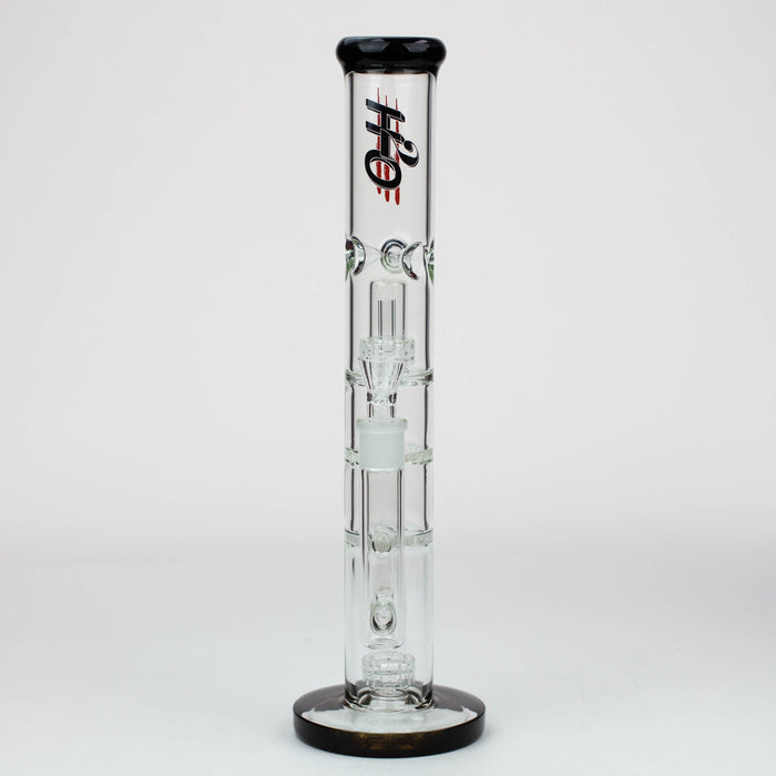 16" H2O Dual Honeycomb diffuser Glass water bong [H2O-27]_10