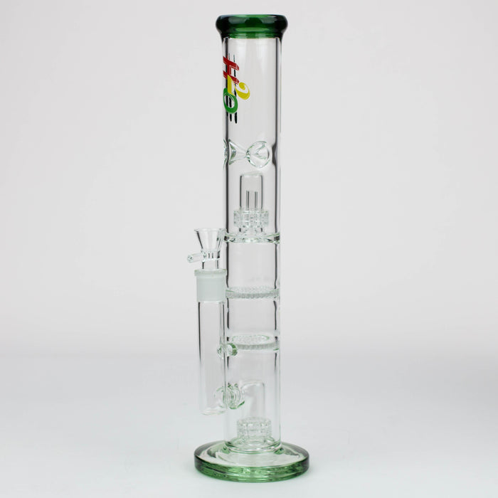 16" H2O Dual Honeycomb diffuser Glass water bong [H2O-27]_7