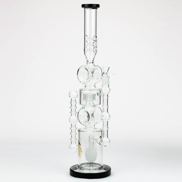 21" H2O Double ring glass water bong [H2O-24]_6