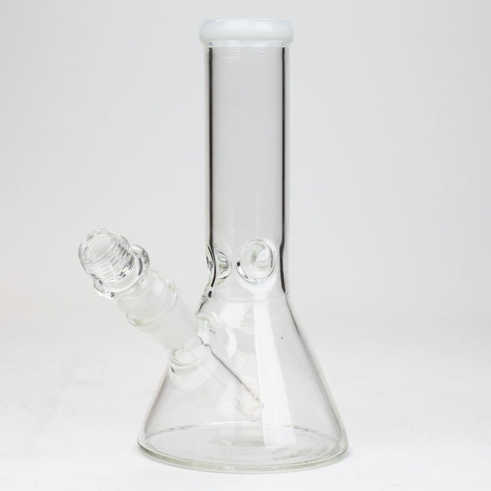 8" Classic beaker glass water bong_10