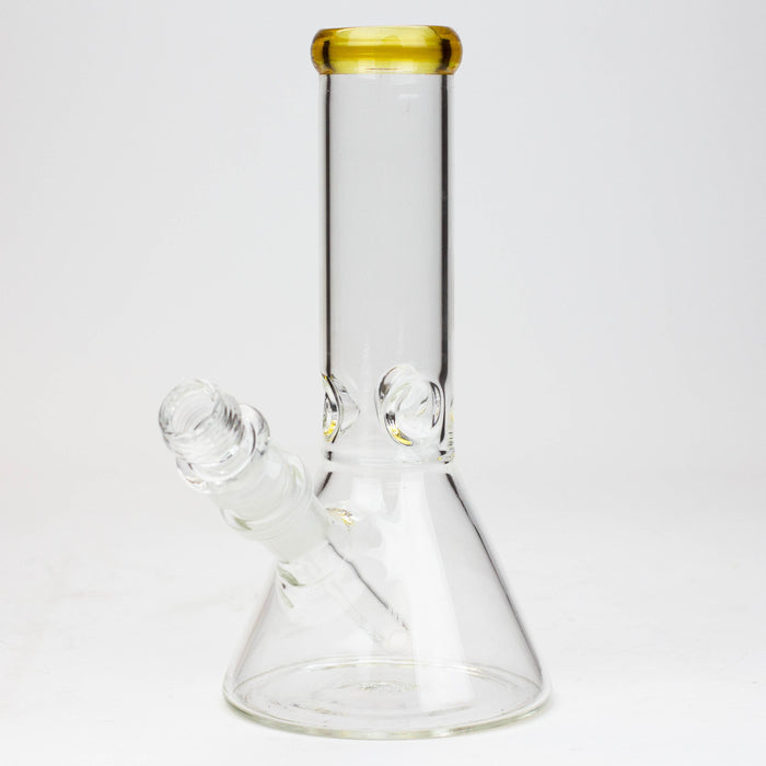 8" Classic beaker glass water bong_11