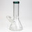 8" Classic beaker glass water bong_6