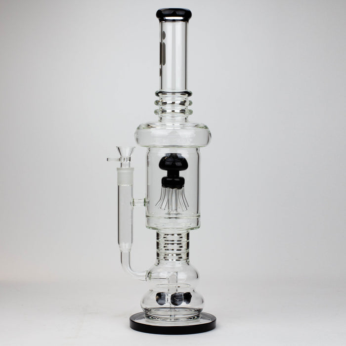 19" Infyniti 7mm flower Diff. and Reverse percolator glass bong_1