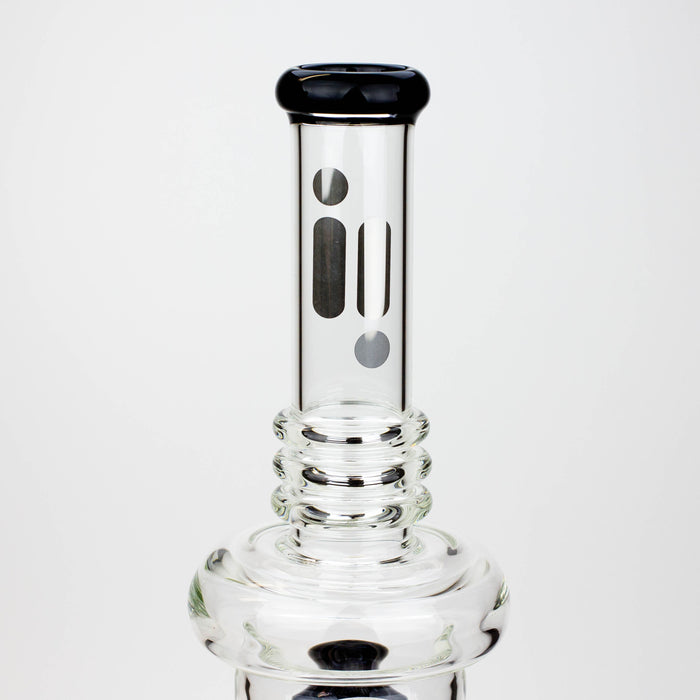 19" Infyniti 7mm flower Diff. and Reverse percolator glass bong_3