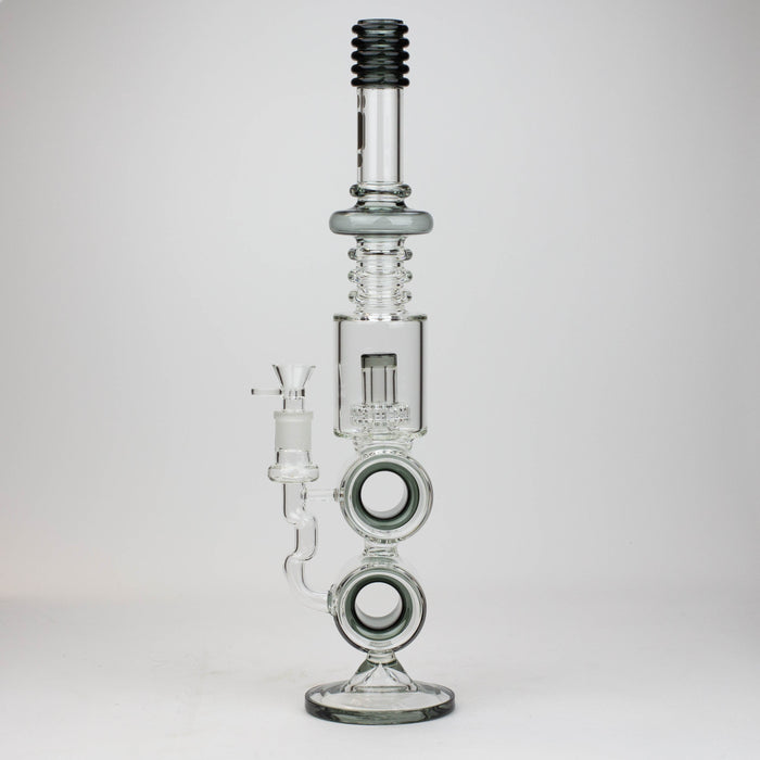 18.5" Infyniti Double ring glass water bong_7