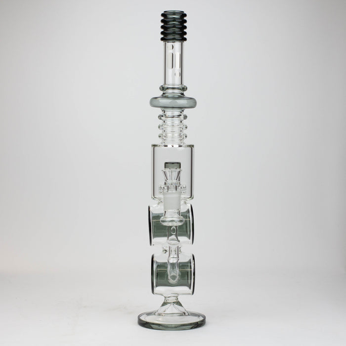 18.5" Infyniti Double ring glass water bong_8