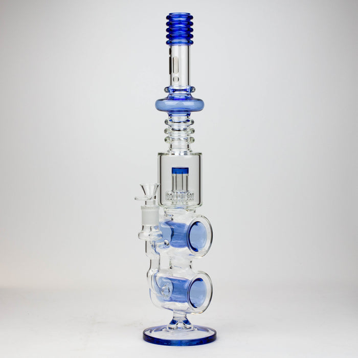 18.5" Infyniti Double ring glass water bong_4