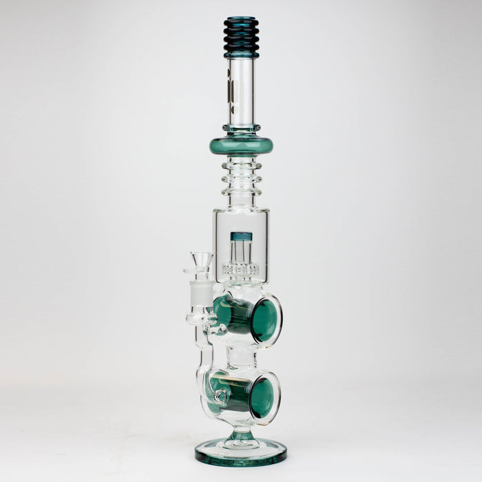 18.5" Infyniti Double ring glass water bong_5