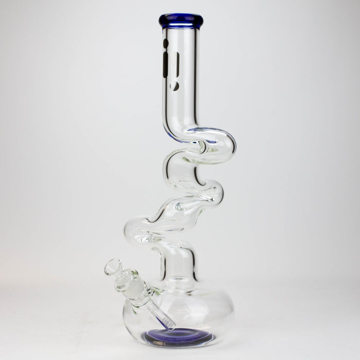 17.5" Infyniti 7mm Zig-zag glass bong_4