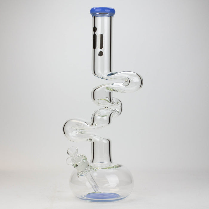 17.5" Infyniti 7mm Zig-zag glass bong_3