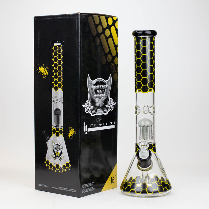 PROTECT YA NECK-15.5" 7 mm tree arm percolator glass bong [Logo]_2