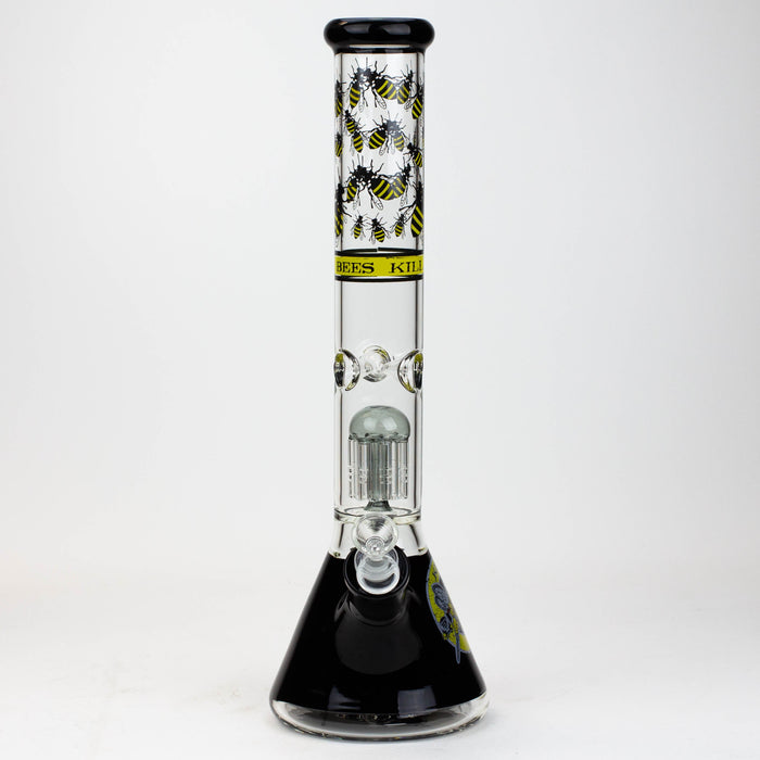 PROTECT YA NECK-15.5" 7 mm tree arm percolator glass bong [Killa Bees]_5