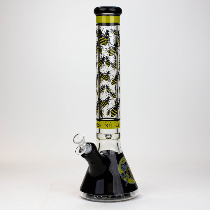 PROTECT YA NECK-15.5"  7 mm Glass water bong by Infyniti [Killa Bees]_0