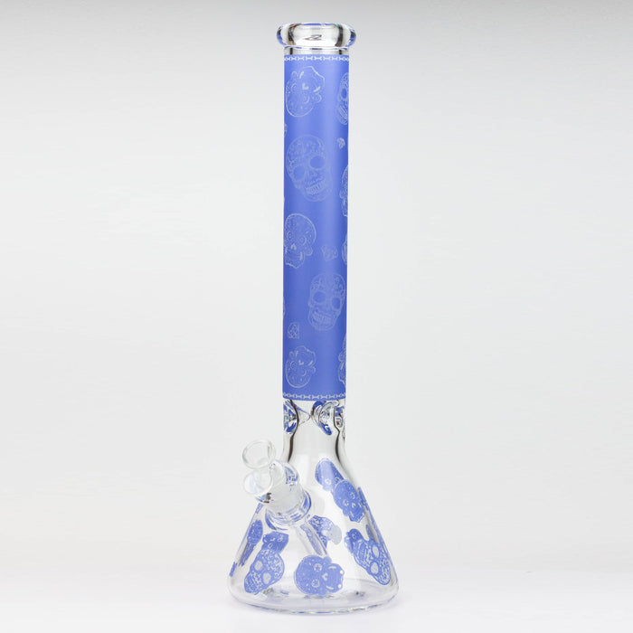 18" Skull Glow in the dark 7 mm glass water bong_9