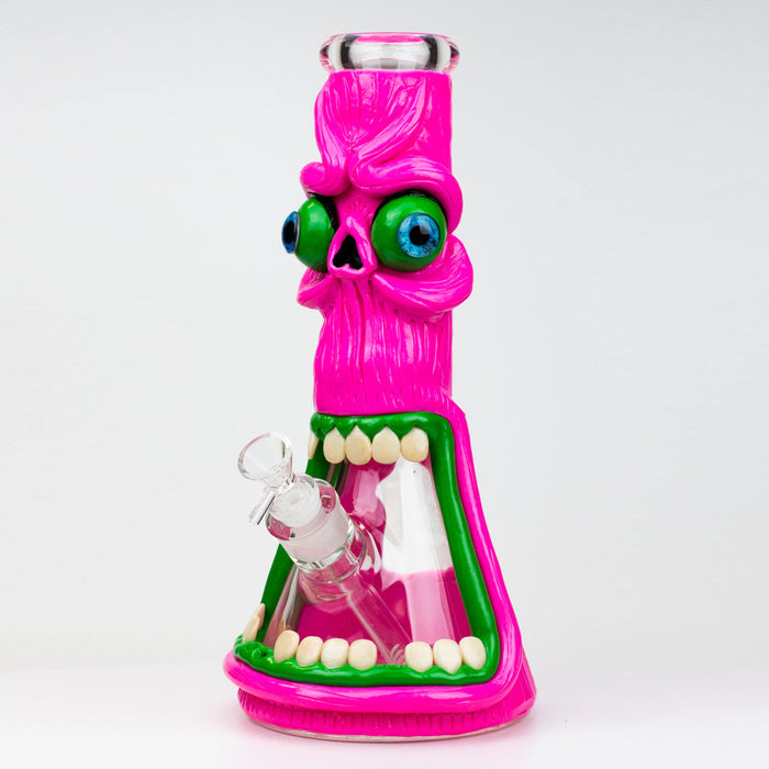 12.5"  Resin 3D artwork 7mm glass beaker water bong [TS103]_7