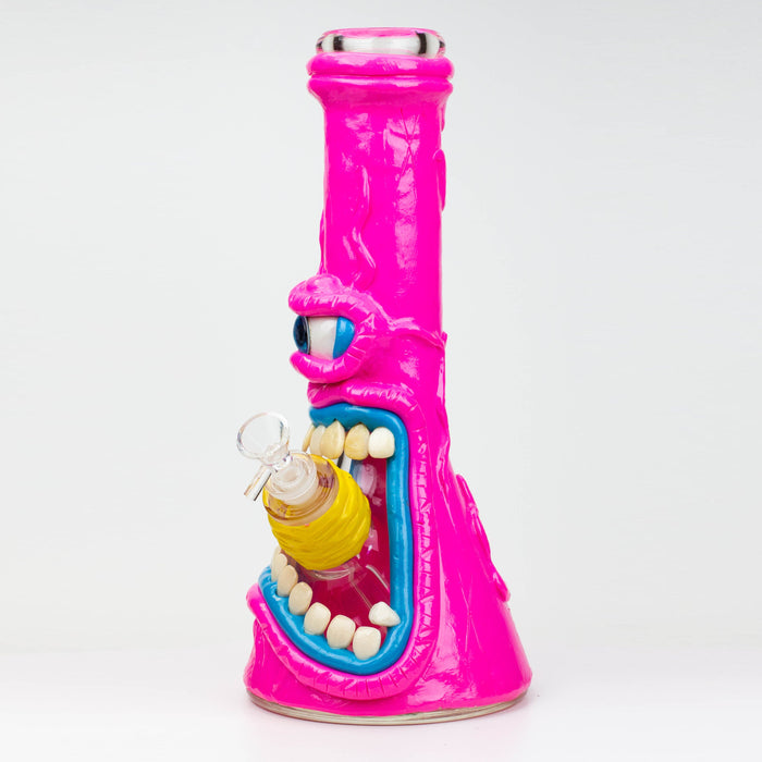 12.5"  Resin 3D artwork 7mm glass beaker water bong [TS104]_8