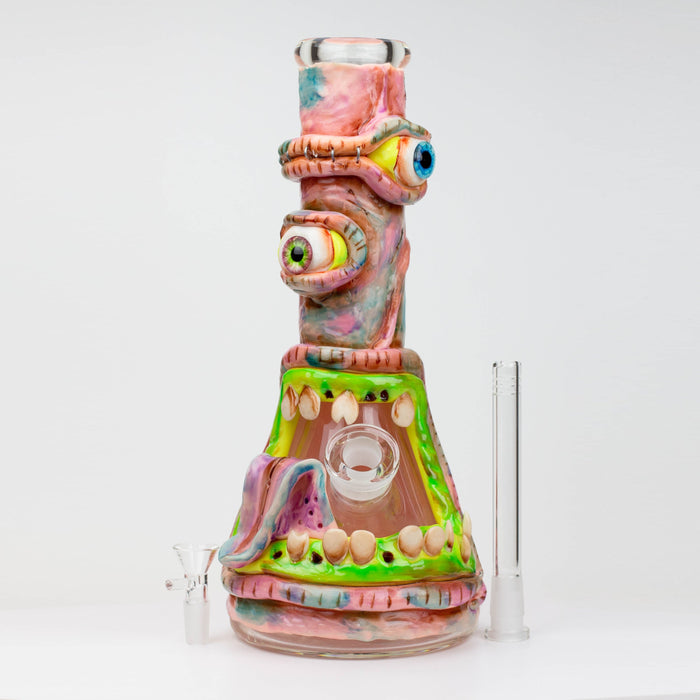 12.5"  Resin 3D artwork 7mm glass beaker water bong [SP2072]_7