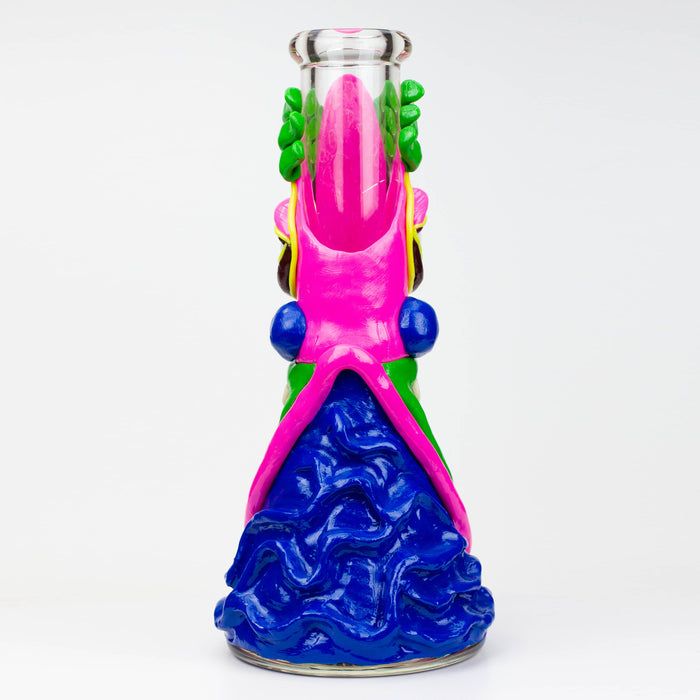 12.5"  Resin 3D artwork 7mm glass beaker water bong [TS109]_10