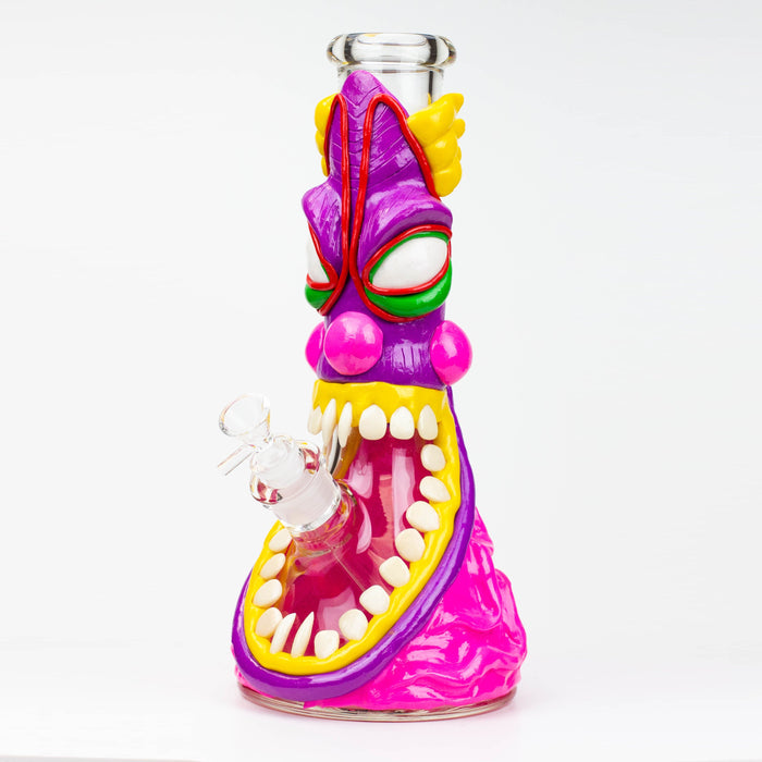 12.5"  Resin 3D artwork 7mm glass beaker water bong [TS109]_7