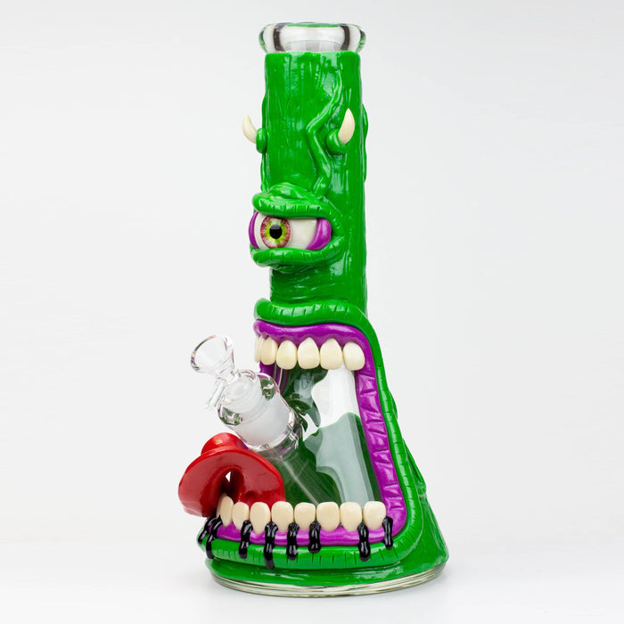 12.5"  Resin 3D artwork 7mm glass beaker water bong [TS110]_4