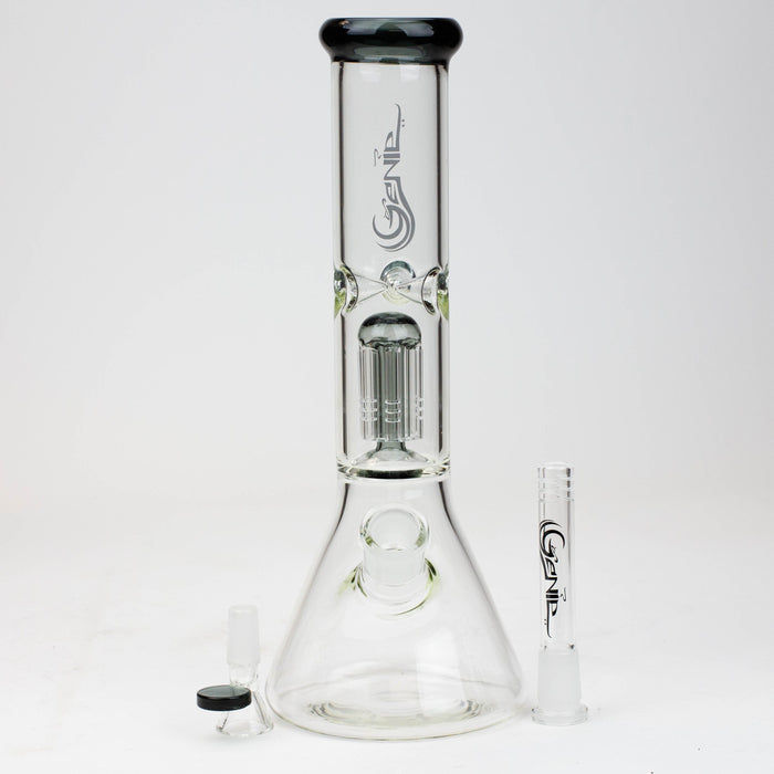 12" Genie-Tree arms color accented glass water bong_6