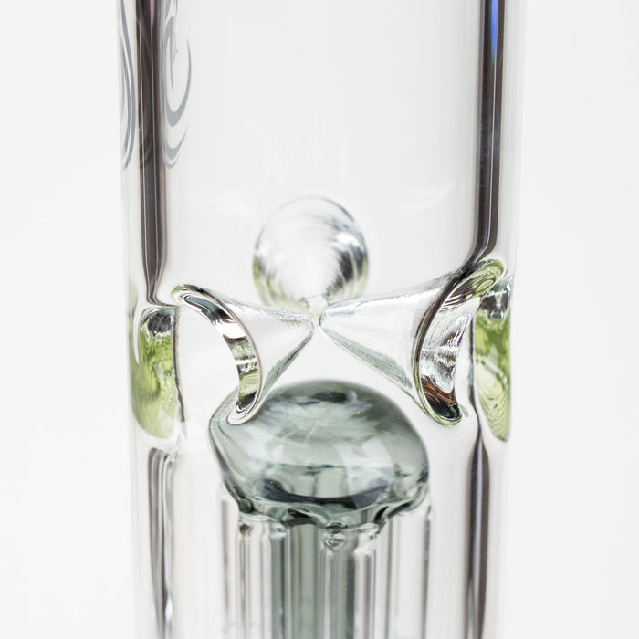 12" Genie-Tree arms color accented glass water bong_2