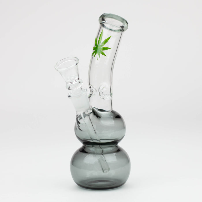 7" color  double ball glass water bong_3