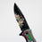 8.5" Hands Design - Folding Knife W/ Belt Cutte_3