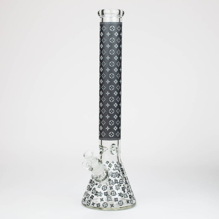 18" LV Glow in the dark 7 mm glass water bong_10