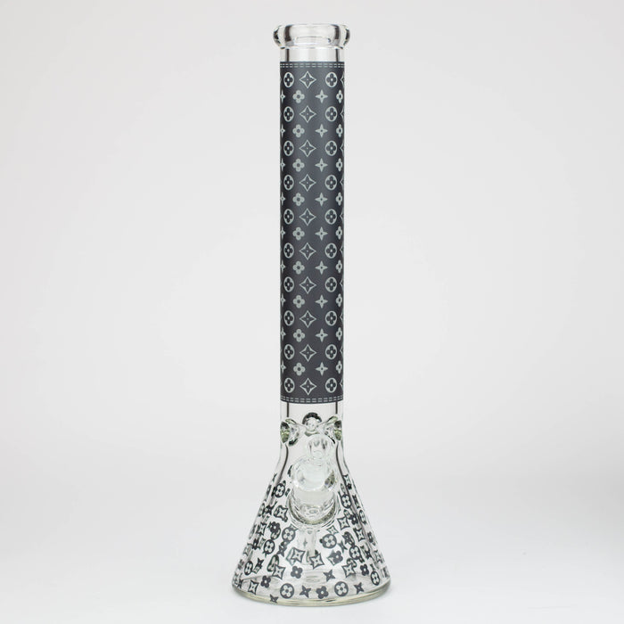 18" LV Glow in the dark 7 mm glass water bong_12