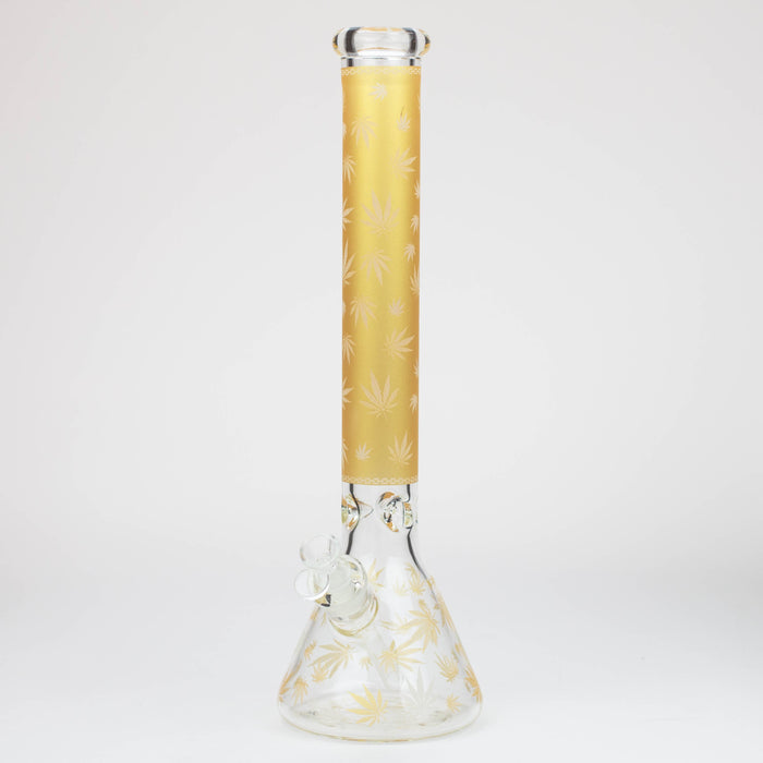 18" Leaf Glow in the dark 7 mm glass water bong_6