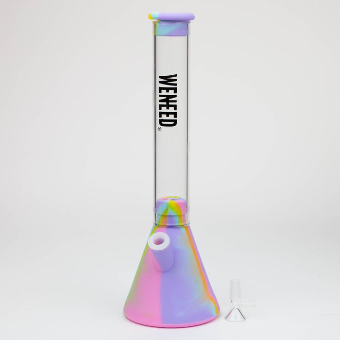 WENEED®- 12" Silicone Glass Beaker bong_3