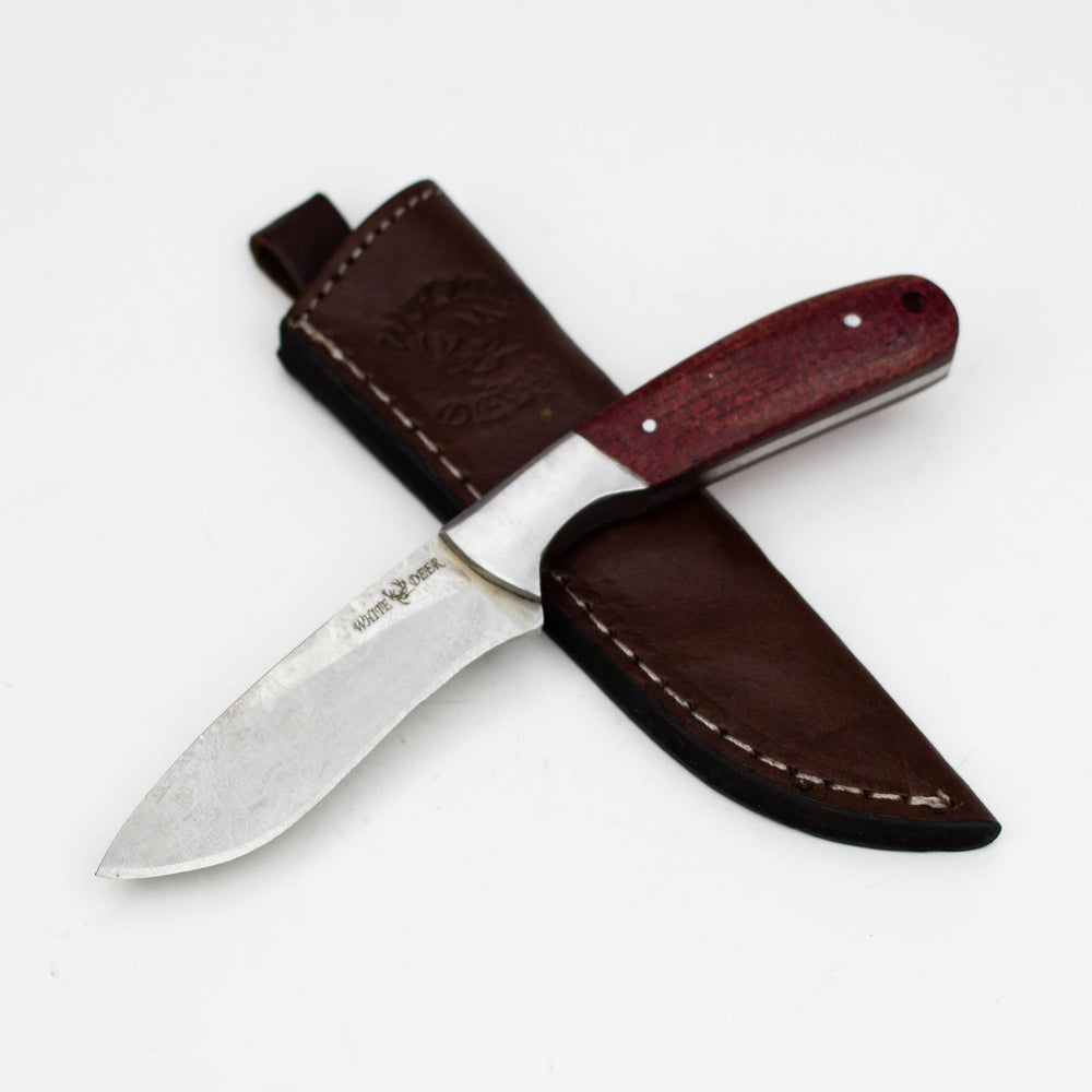 White Deer Skinner Knife  Hunters Micarta Grip Drop Point  [WD9408]_0