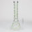 14" Leaf Pattern glow in the dark / 7mm / glass beaker bong [CH-106]_8