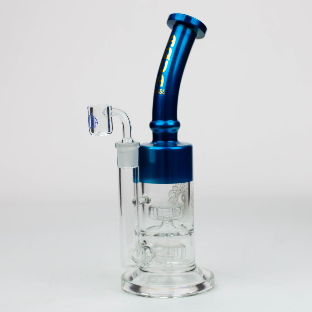 12" AQUA 2-in-1 Dual Barrel diffuser glass bong [AQUA118]_0