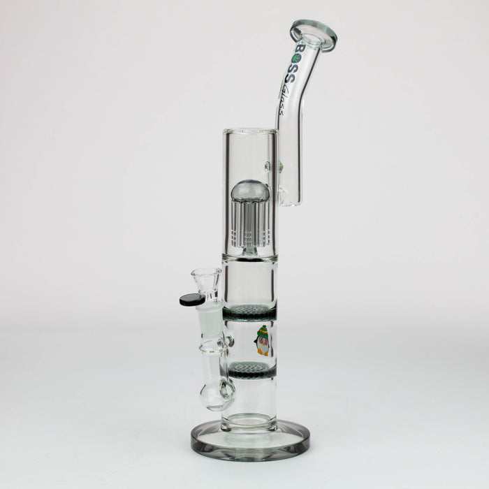 16" tree arm percolator and honeycomb diffuser glass bong [B8]_8