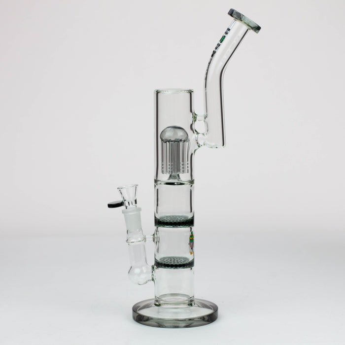 16" tree arm percolator and honeycomb diffuser glass bong [B8]_11