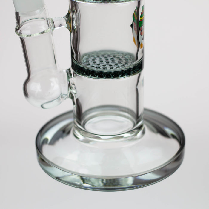 16" tree arm percolator and honeycomb diffuser glass bong [B8]_1