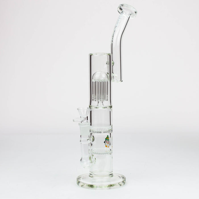 16" tree arm percolator and honeycomb diffuser glass bong [B8]_9