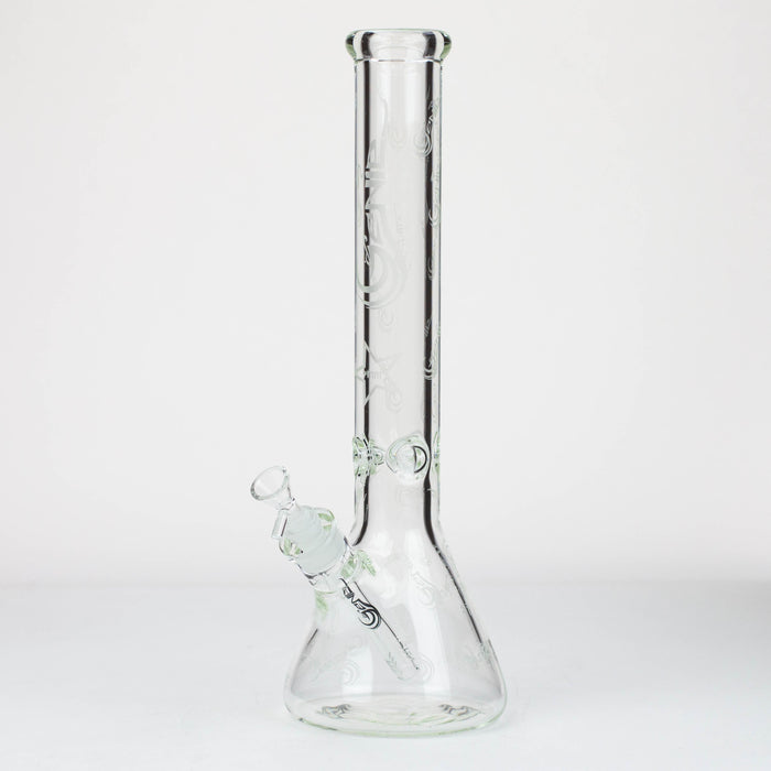 16" Genie pattern 9 mm clear glass water bong [20024]_0