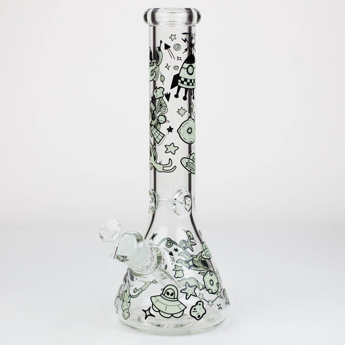 14" Glow in the dark 7 mm glass water bong [YG]_15