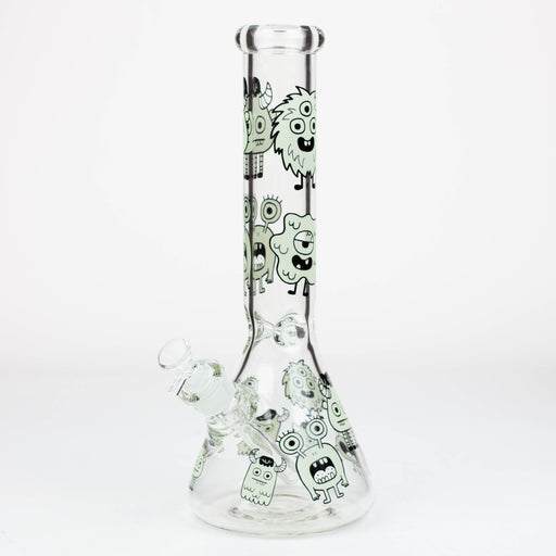 14" Glow in the dark 7 mm glass water bong [YG]_1