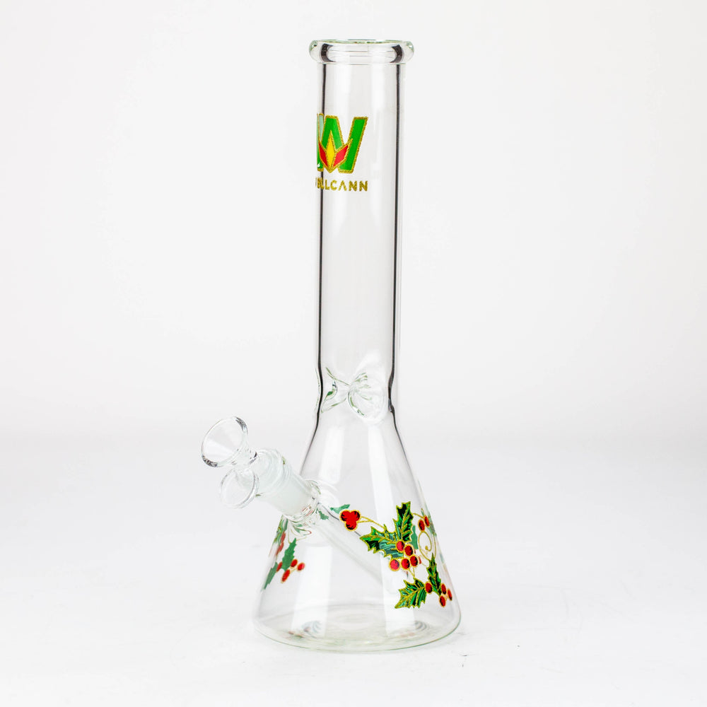 WellCann - 12" glass water bong with Christmas Design_0