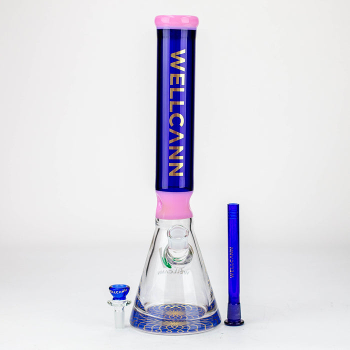 WellCann - 16" 7mm Coloured beaker bong with thick base_8