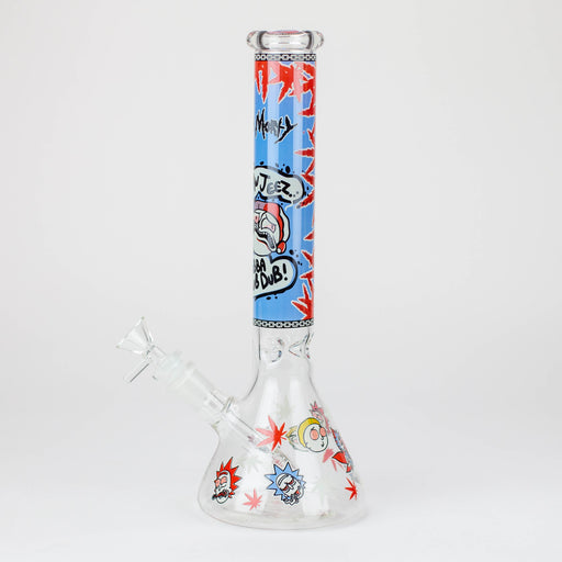 12" RM Cartoon glass water bong-Glow in the dark [GBT21002]_1