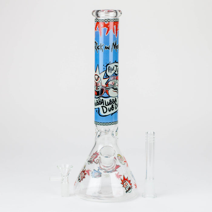 12" RM Cartoon glass water bong-Glow in the dark [GBT21002]_6